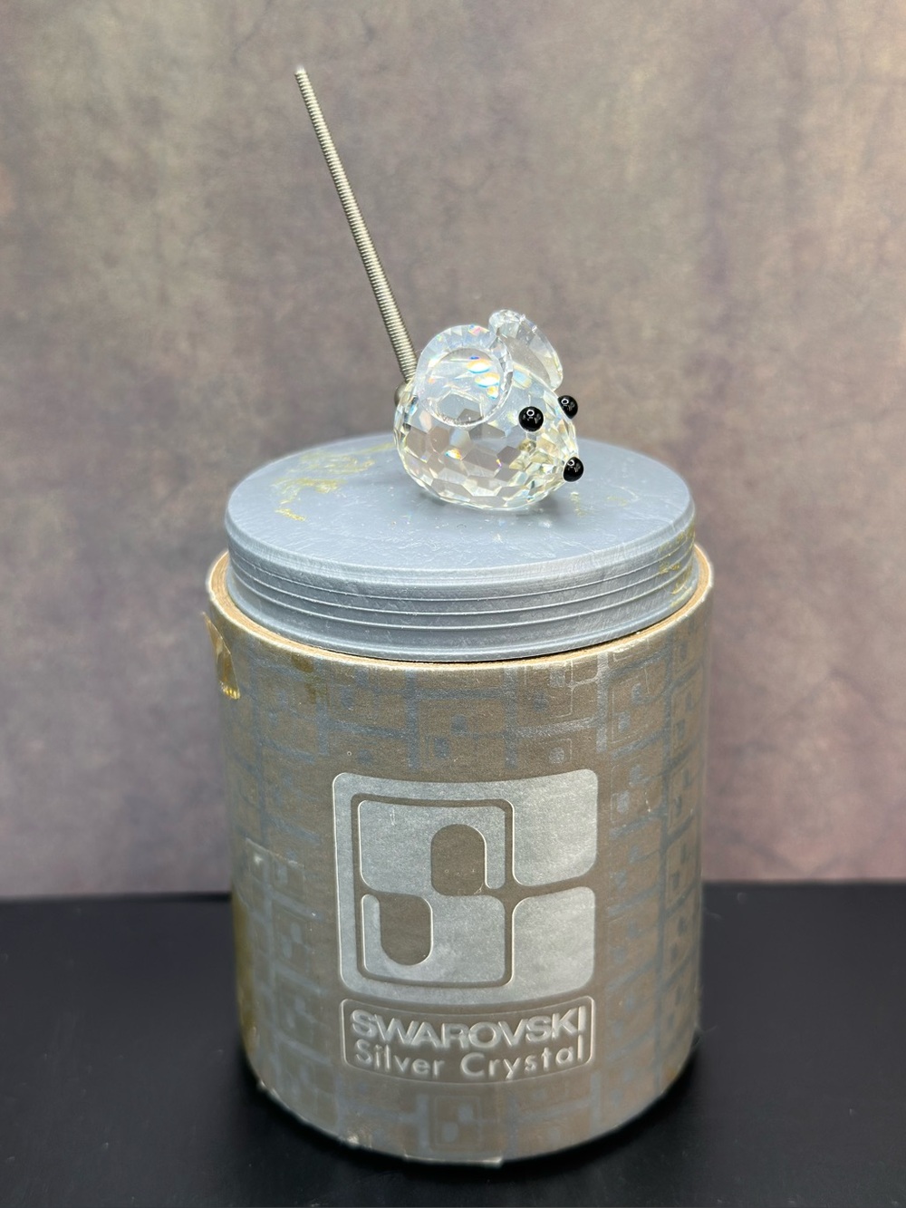 Swarovski Clear Crystal Mouse Small Pet Toy